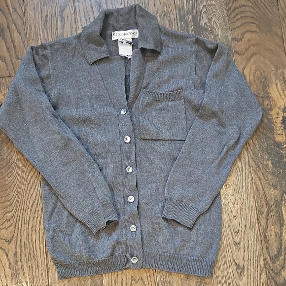 VINTAGE JH Collectibles Charcoal Cardigan Sweater - Picture 2 of 4